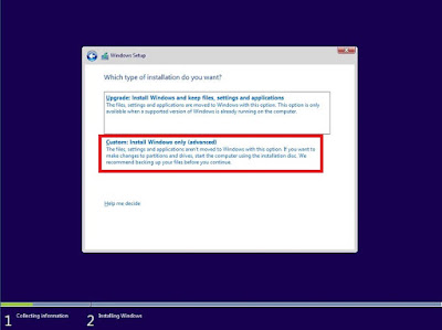 selecct%2Bcustom%2Binstall%2Bwindow - Windows 10 Install Step By Step