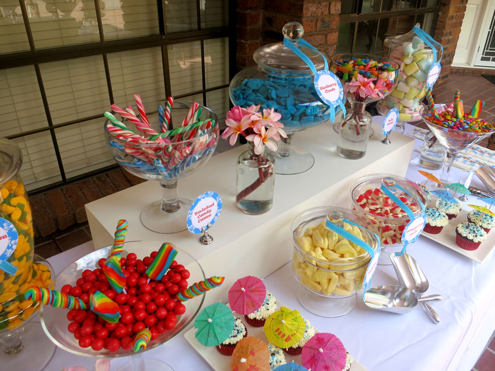 Gold Coast Candy Bar: Luau Birthday Party