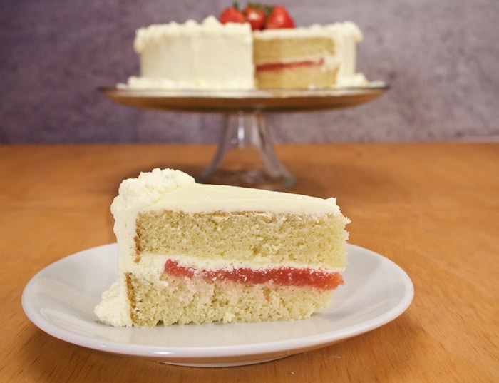 Food Hunter's Guide to Cuisine Strawberry Filled Vanilla Layer Cake