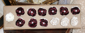vintage glam fabric flower boutonnieres