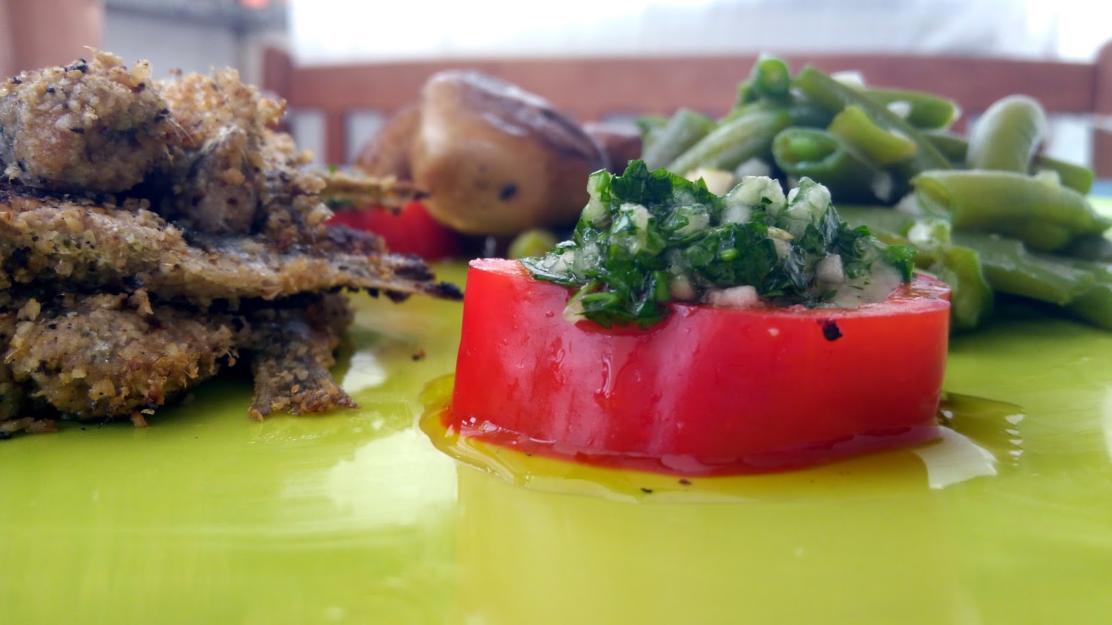 ANCHOVIES WITH GREEN BEANS AND BUTTON MUSHROOMS Food4You