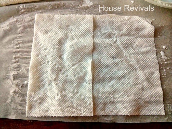 Next, I folded the sheet down about of the way, to achieve