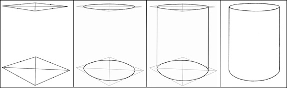 Как рисовать цилиндр в перспективе
