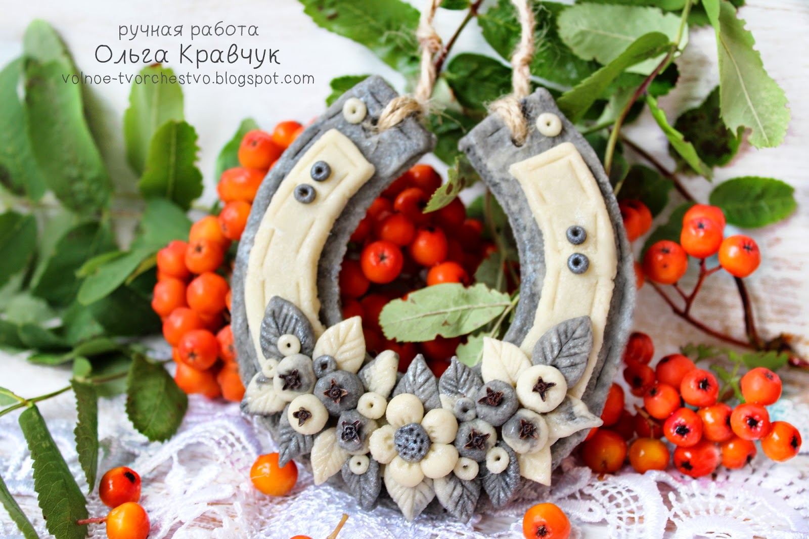 Подкова из соленого теста