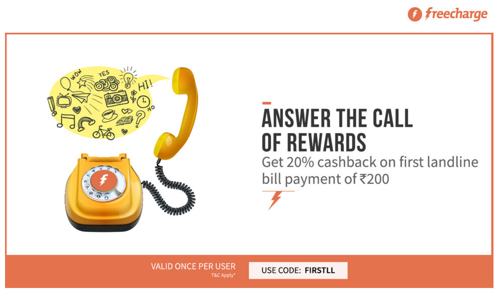 Freecharge coupons for postpaid bill payment