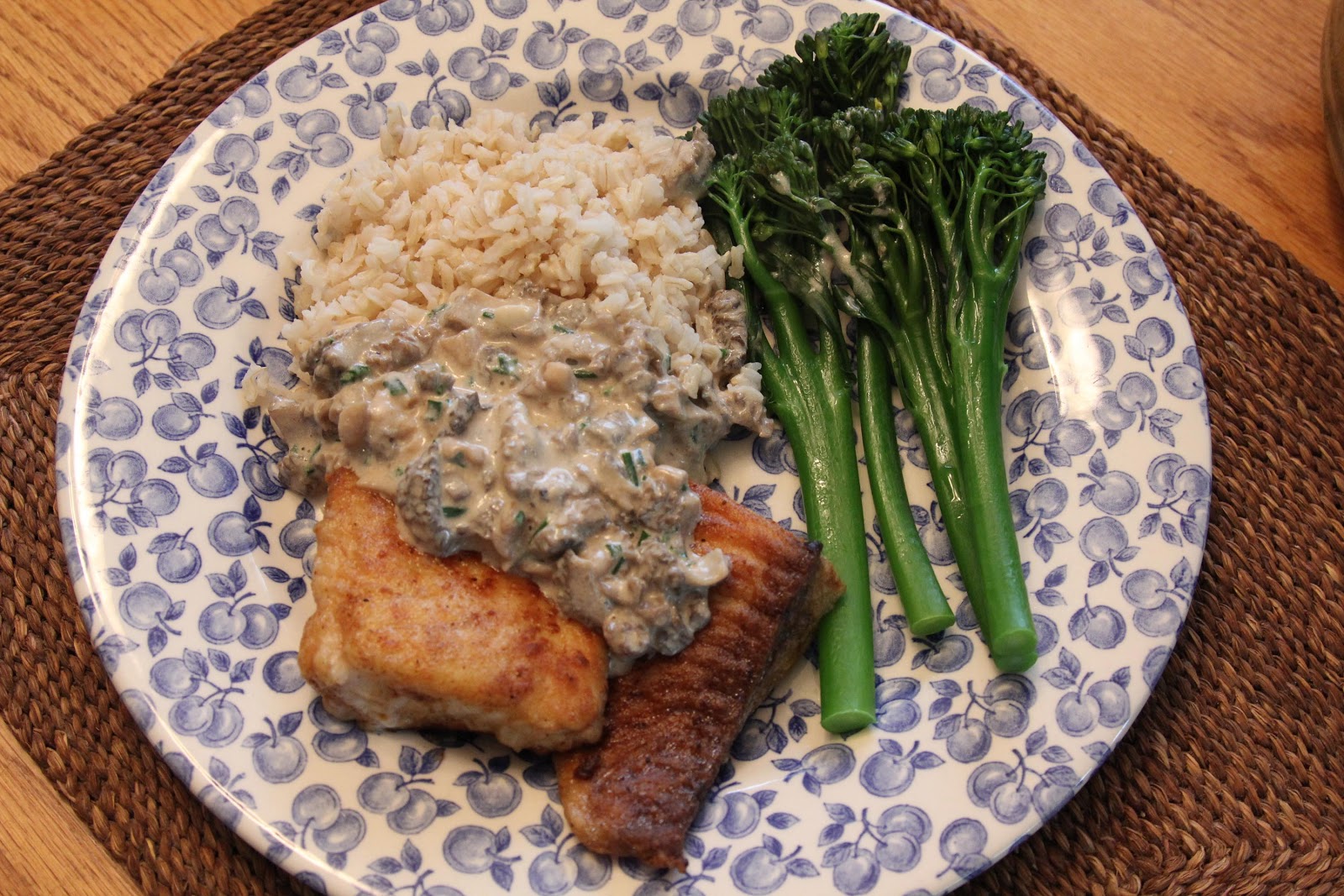 Maple and Mushrooms PanFried Fish with Morels