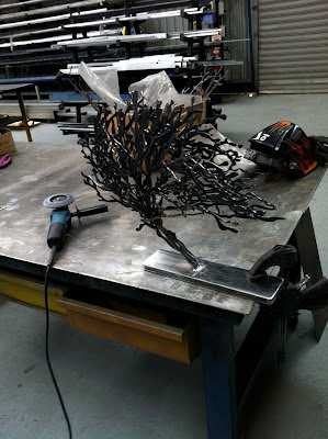 Lump Sculpture Corten Steel Tree