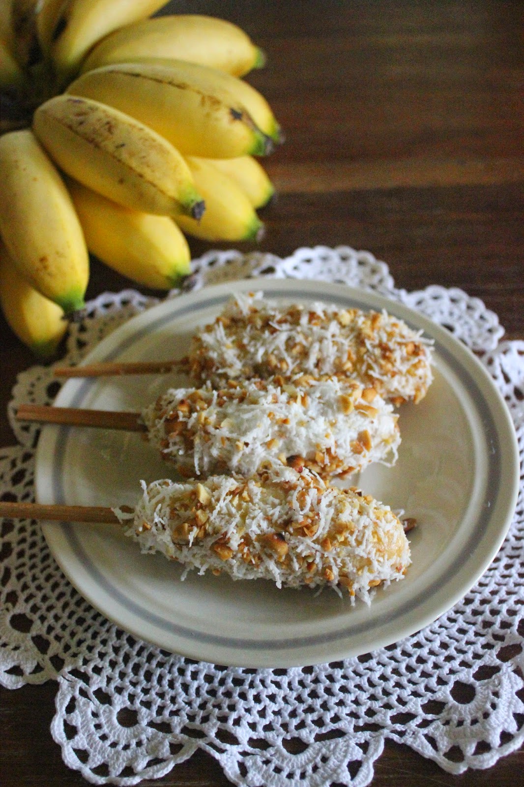 The Morning After FROZEN BANANAS IN COCONUT MILK AND CRUSHED PEANUT