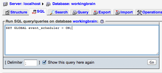 MySQL Event Scheduler My Tutorials