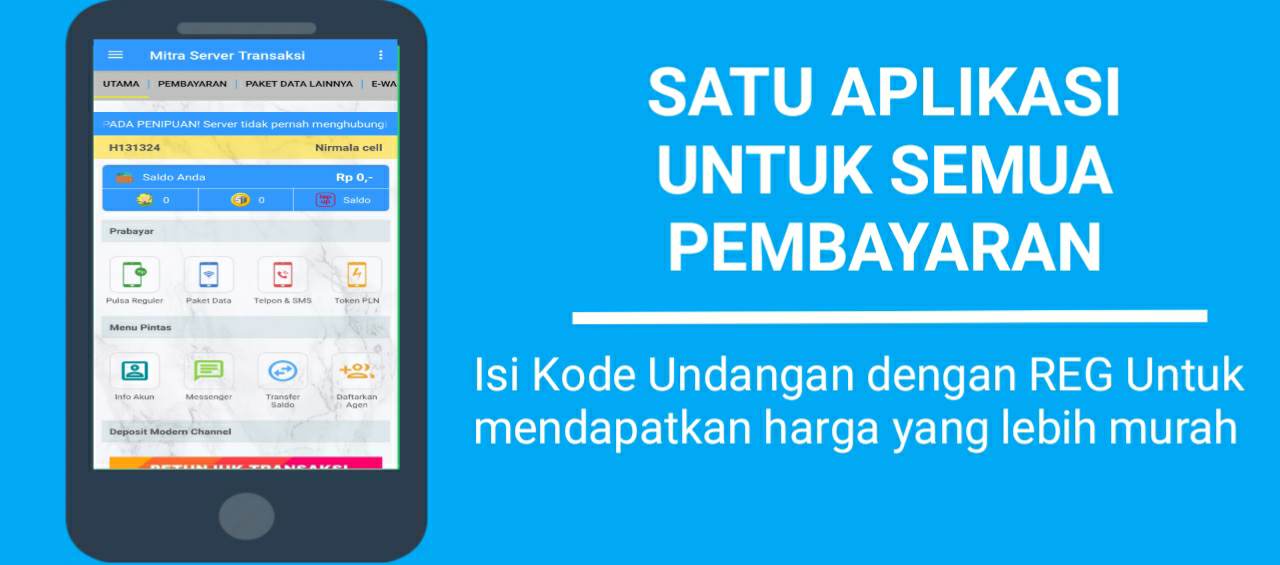 Mitra Server Transaksi Aplikasi Banyak digunakan Konter