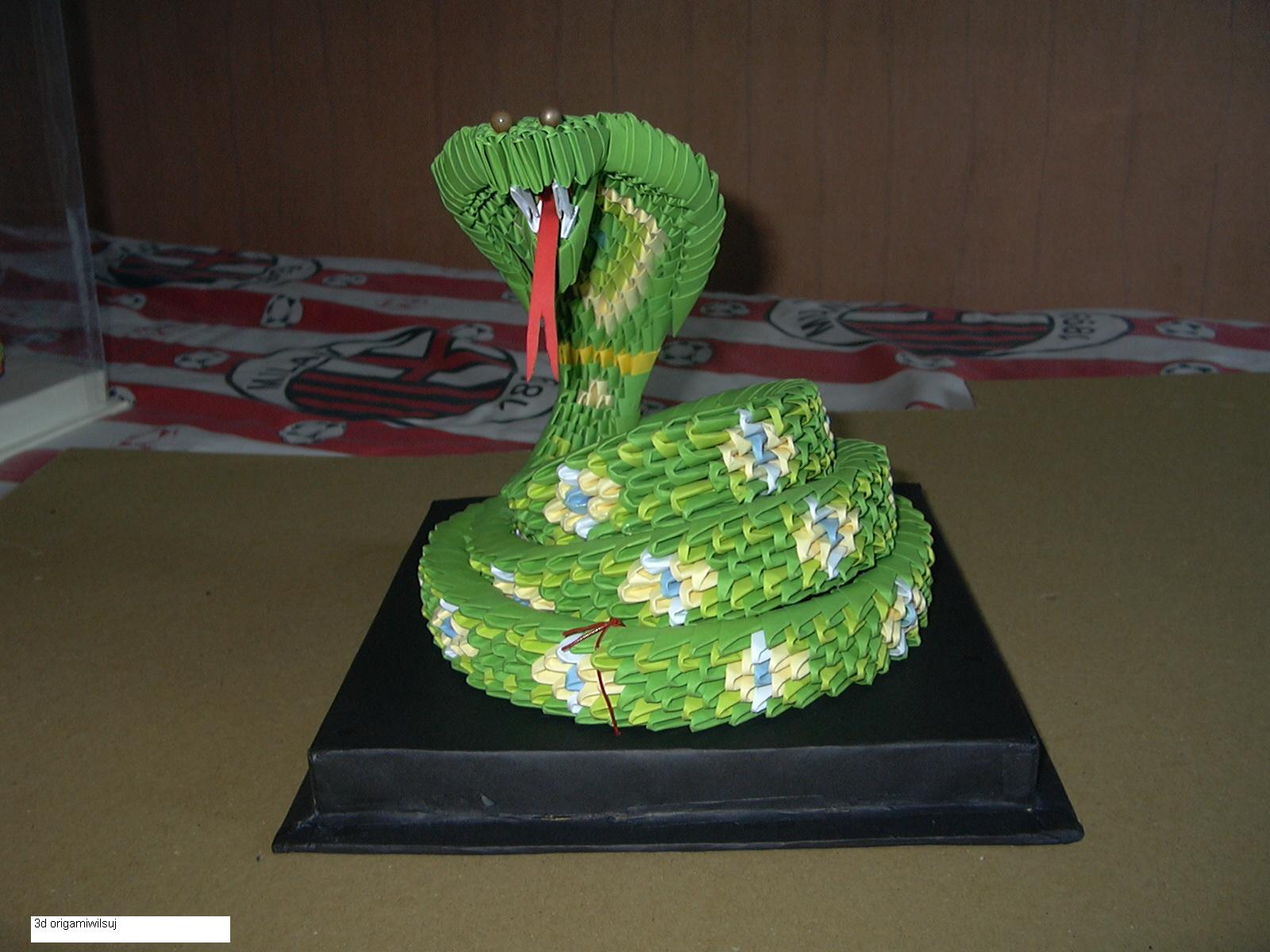 ICHANOKO 3D ORIGAMI INDONESIA 3d Origami Animals Snake Ular Cobra