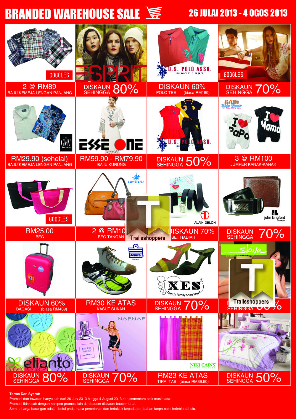 Branded Warehouse Sales 26 JULY 4 AUG 2013 Online