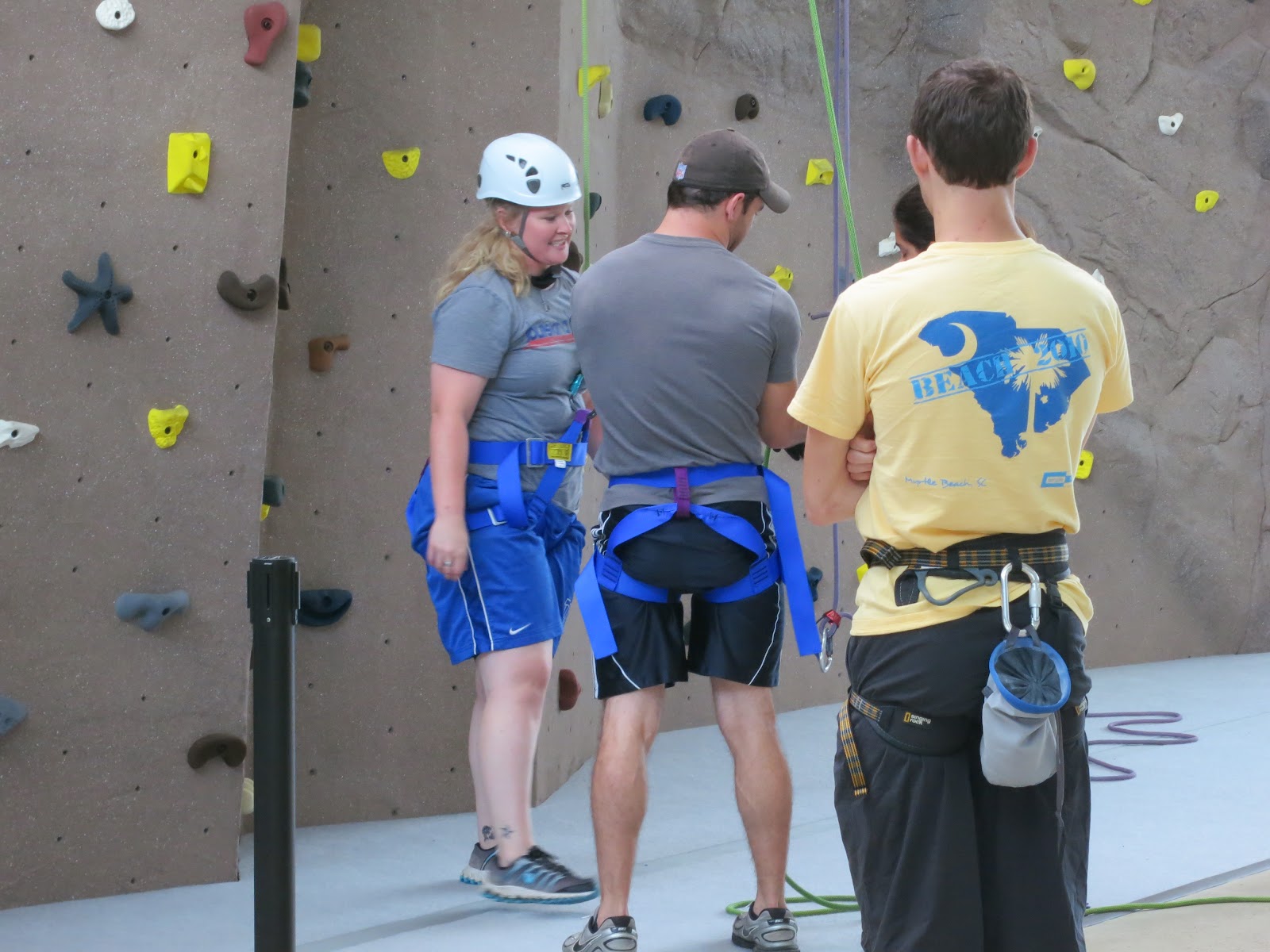 PrunePicker Climbing the wall at Tech's Lambright Athletic Center.