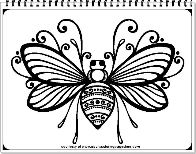 coloring pages bee for adults printable