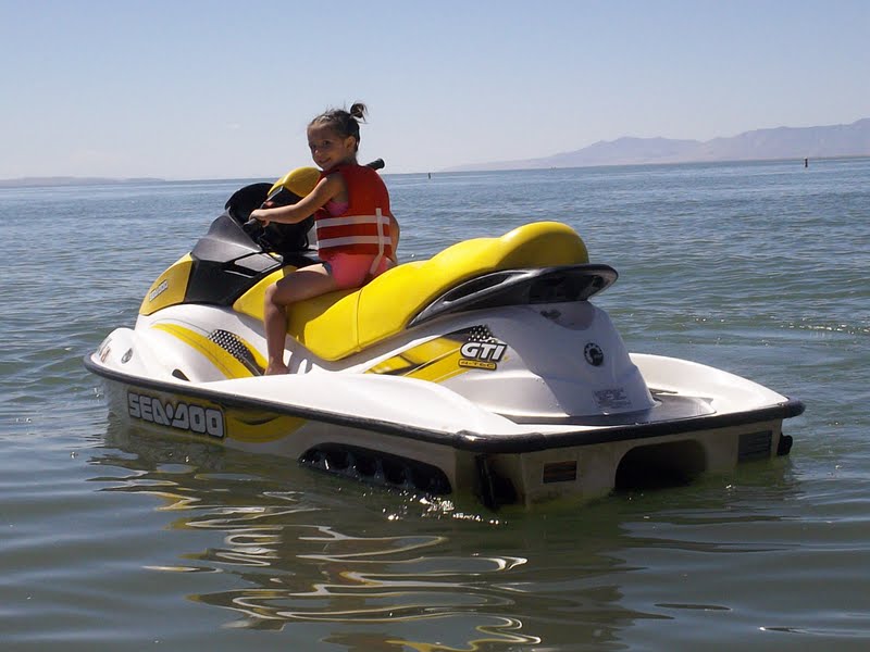 Two Camo Princesses and our Prince Charming Willard Bay Jet Skiing