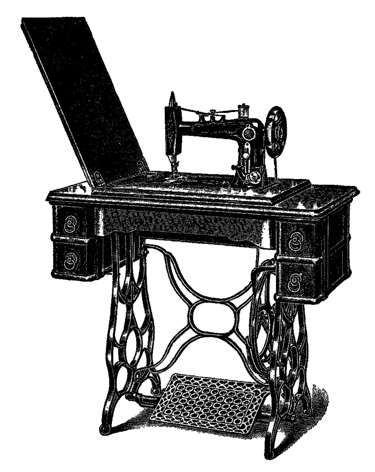 clipart vintage sewing machine - photo #6