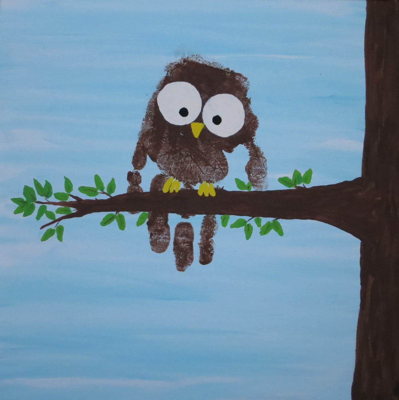 Cindy deRosier: My Creative Life: Handprint Owl