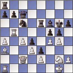 Partida de ajedrez Bordell vs. Polugaievsky 1956, posición después de 26.g4!