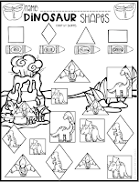 Dinosaur Math and Literacy Worksheets for Preschool