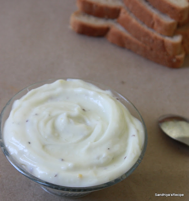 Sandhiya's Cookbook Eggless Mayonnaise Vegenaise