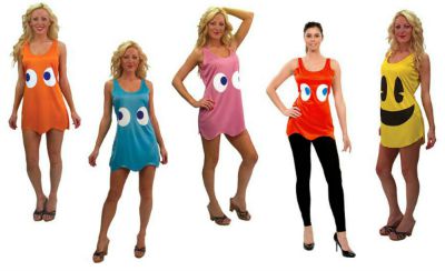 Pac-Man and Ghosts Computer Game Dresses for Ladies 