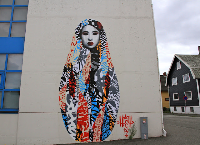 Street Art By Hush In Stavanger Norway For Nuart Festival.