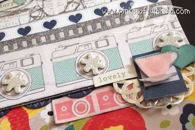 scrapbooking layout shimelle laine challenge 125 embellishments stickers pebbles dear lizzy true stories october afternoon prima