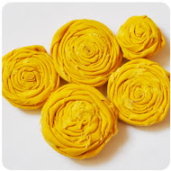 Rolled Fabric Flowers