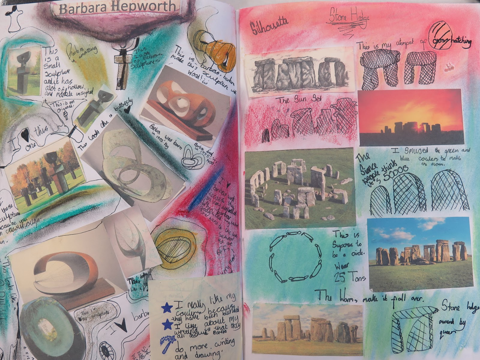 Gomersal Primary School Art Sketchbook use