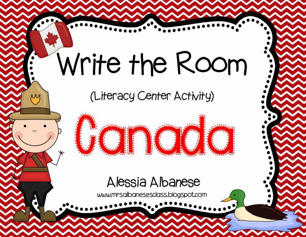 http://www.teacherspayteachers.com/Product/Write-the-Room-Literacy-Center-Canada-mini-book-FREEBIE-1175448