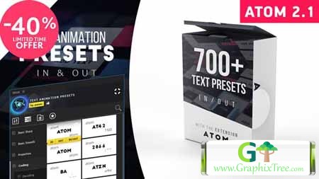 Videohive Text Presets Atom V2.1 23150189 Free Download After Effects Presets