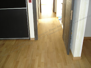 Λουστράρισμα σε δρύινο ξύλινο πάτωμα με οικολογικό βερνίκι σατινέ