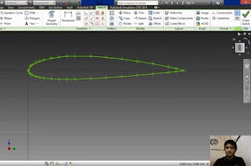 How To Make | Naca Airfoil 4 Digit 2415 | Autodesk Inventor Professional 2014 
