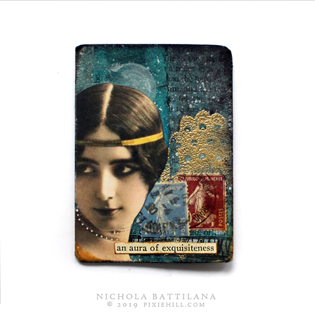 Midnight in the Night Garden Mixed Media ATCs - Nichola Battilana