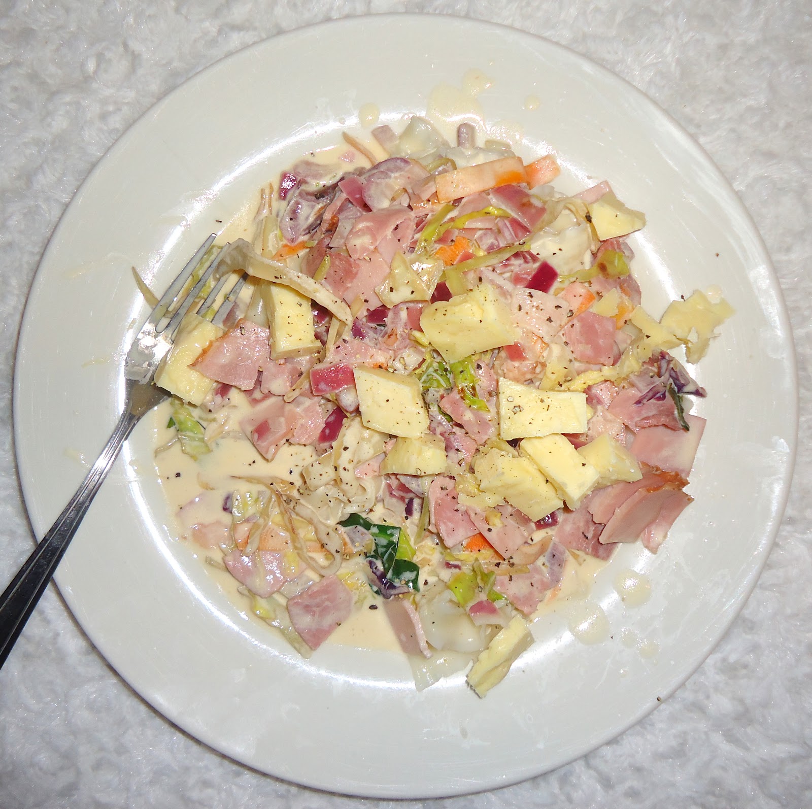 Ham in Cream Sauce with Rice Noodles
