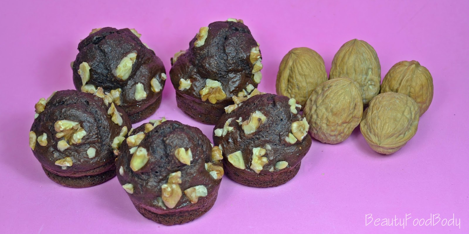 receta fit muffin chocolate frutos secos nueces beautyfoodbody