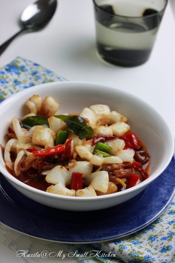 My Small Kitchen: Sotong Goreng Cili Kering