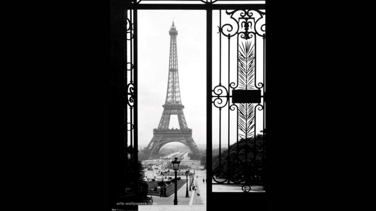 Girl Eiffel Tower Tree Drawing Photography Wallpaper