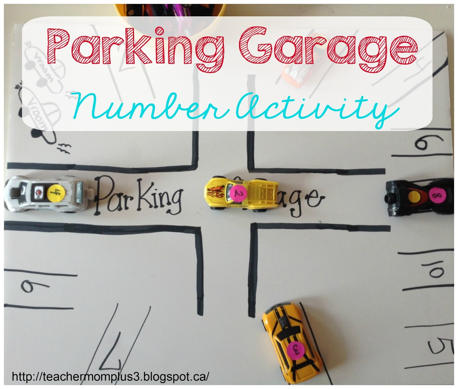 TeacherMomPlus3 Parking Garage Number Activity