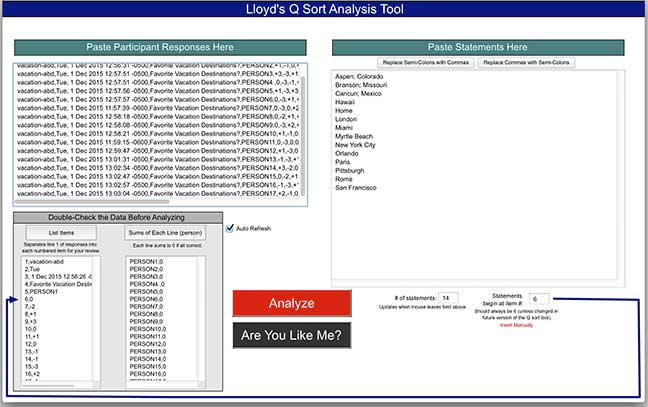 LearningLiveCode: Creating a Custom Tool to Analyze Q Sort Data