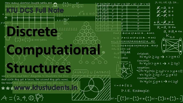 ktu Discrete Computational Structures CS201 Full Note ktu dcs
