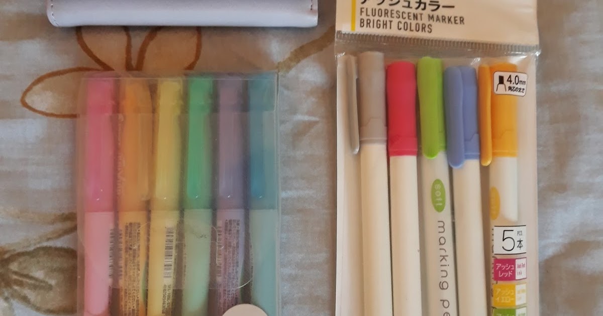 Highlighter Pilot Frixion Light dan Daiso Marking Pen