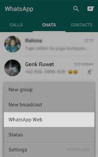 Whatsapp web - Cara Menggunakan Whatsapp di Komputer (PC atau Laptop)