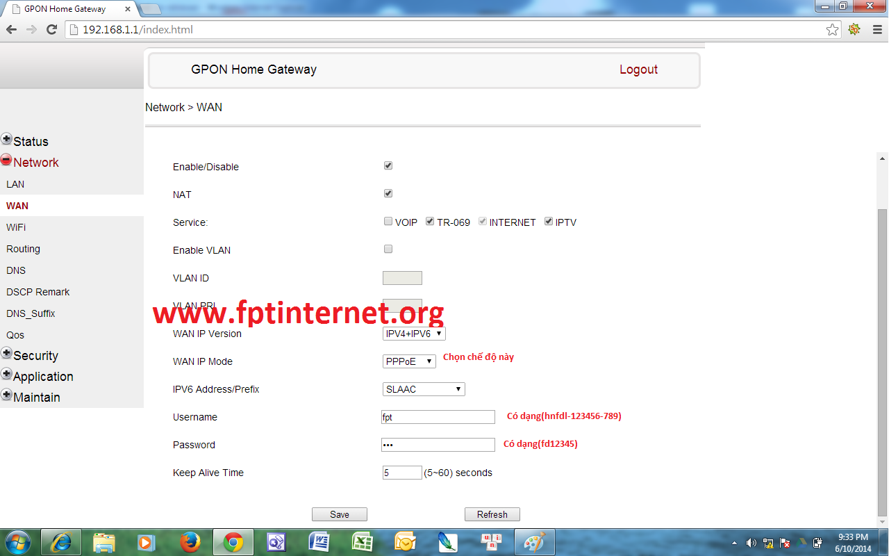 vietsinhvienit gpon home gateway login