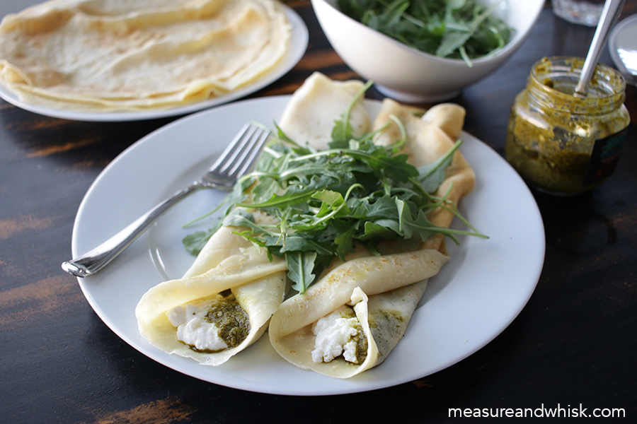 Savory Pesto Crepes Measure & Whisk Real food cooking with a dash of