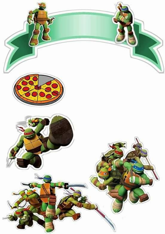 Teenage Mutant Ninja Turtles Free Printable Cake Toppers Oh My Fiesta In English
