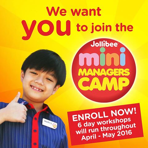 training on jollibee The jollibee kids club mini managers camp is a 6-day workshop for kids 4 – 12 like leadership and responsibility through various fun learning activities. training on jollibee The jollibee kids club mini managers camp is a 6-day workshop for kids 4 – 12 like leadership and responsibility through various fun learning activities.