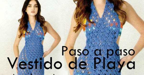 Vestido Cruzado para la Playa a / Moldes, y paso paso