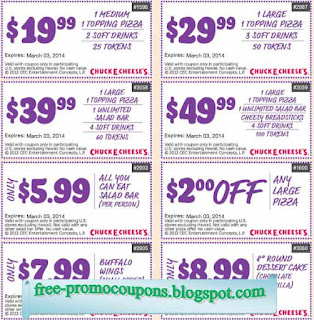 Free Printable Chuck E Cheese Coupons Free Printable Chuck E Cheese Coupons