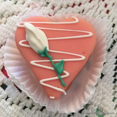 pretty pink petit four heart at Lovejoy’s Tea Room in San Francisco